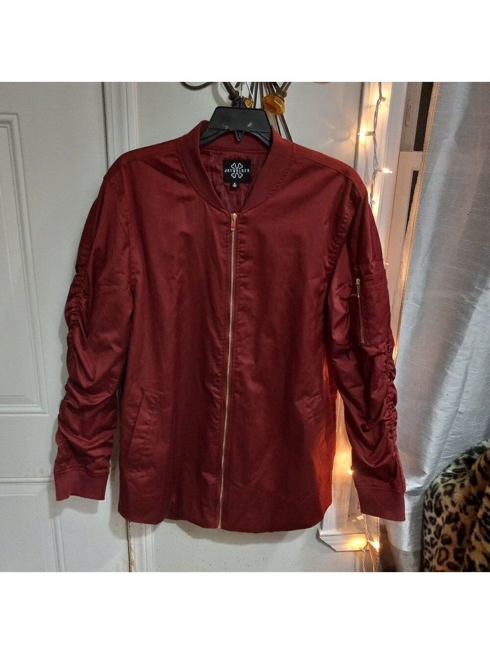 Jaywalker Men’s Burgundy Lightweight Bomber Jacket